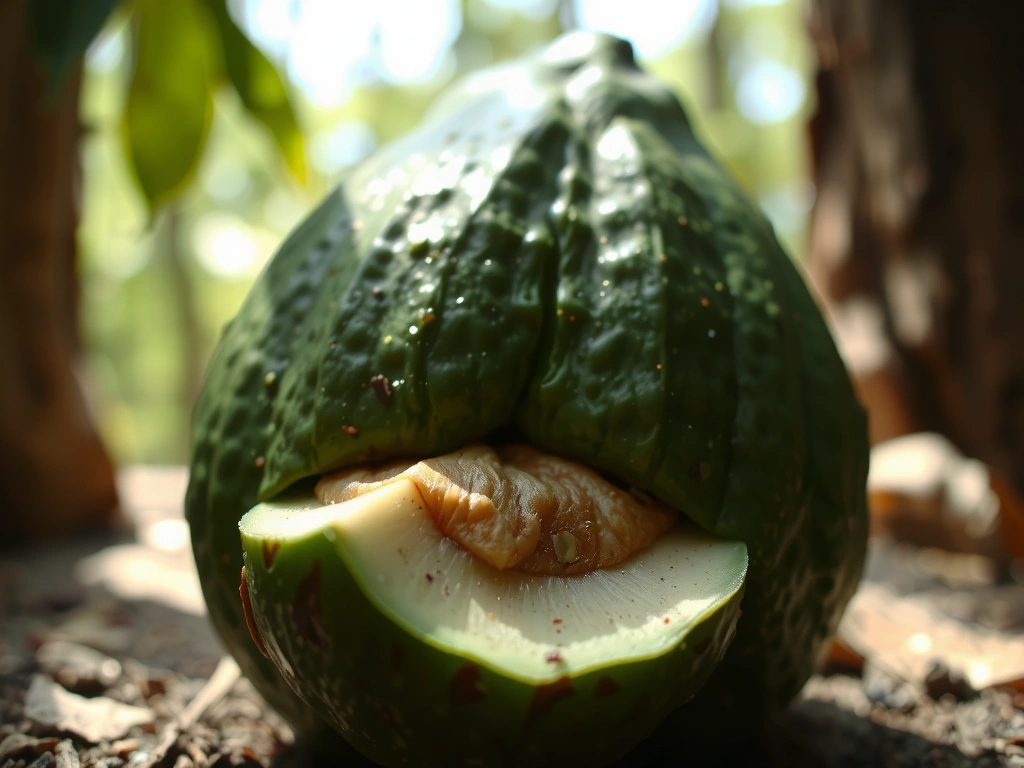 Detailaufnahme der Avocado-Schale für Qualitätshinweis